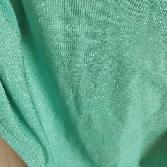 Shade & Shore Turquoise One Piece Swimsuit W Shell Accents Removable Straps Sz M - Picture 3 of 11